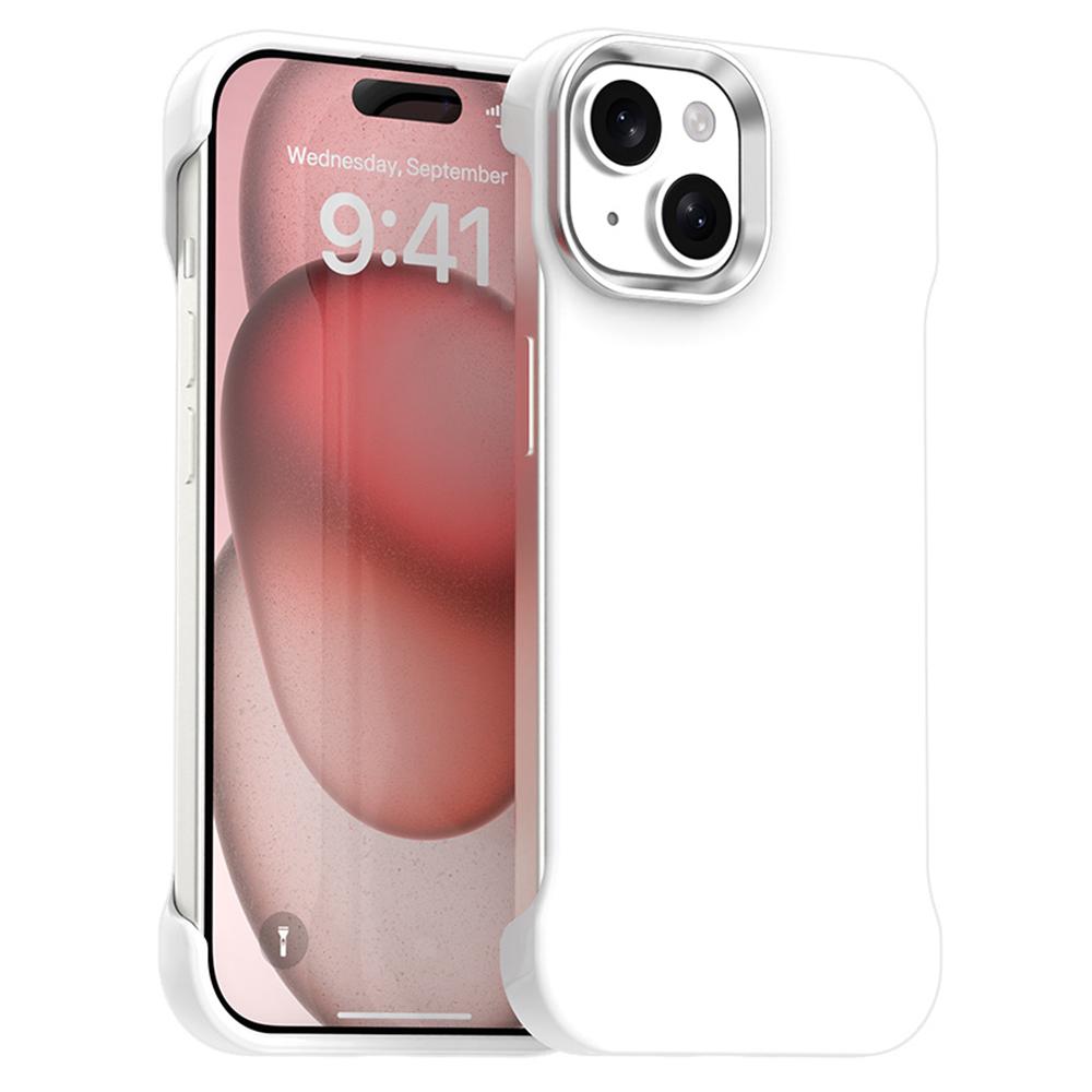 For iPhone 15 Plus/14 Plus Case Frameless Ultra Thin TPU + PET Phone Cover Reinforced Corners B