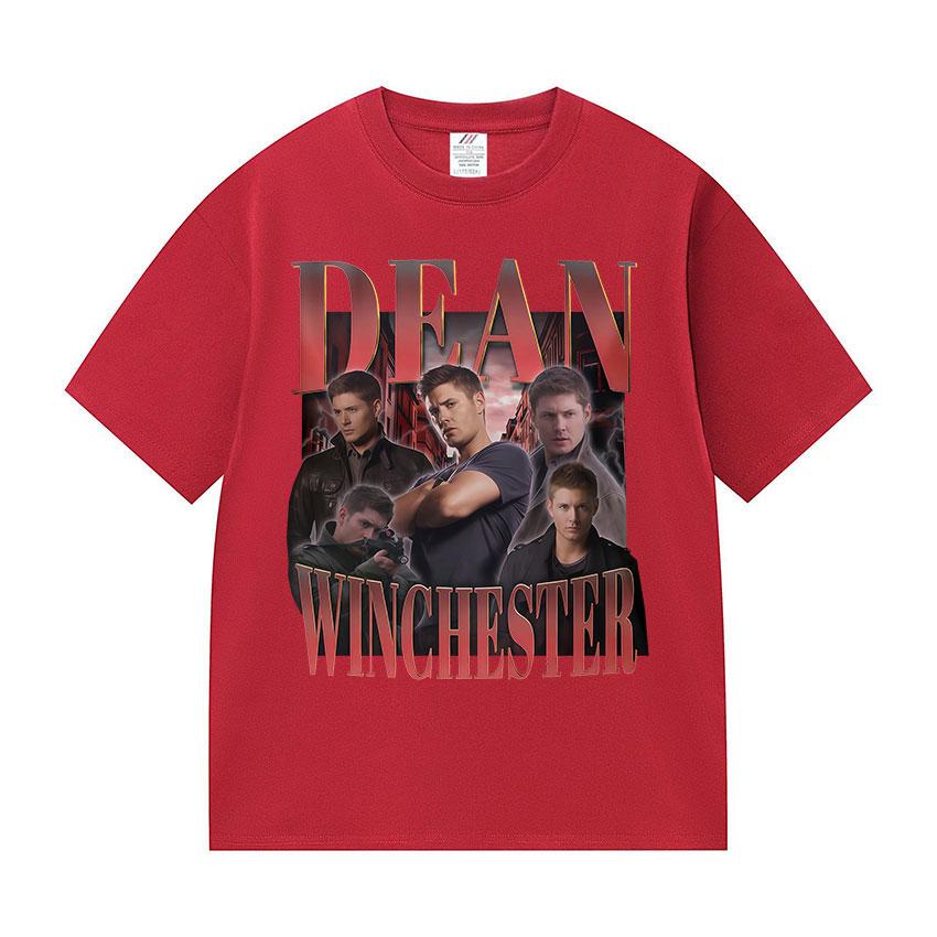 90s Dean Winchester Retro Graphic T Shirt Unisexs Classic Fashion Short Sleeve Tshirt High Quality Cotton Tops Tshirts Streetwear