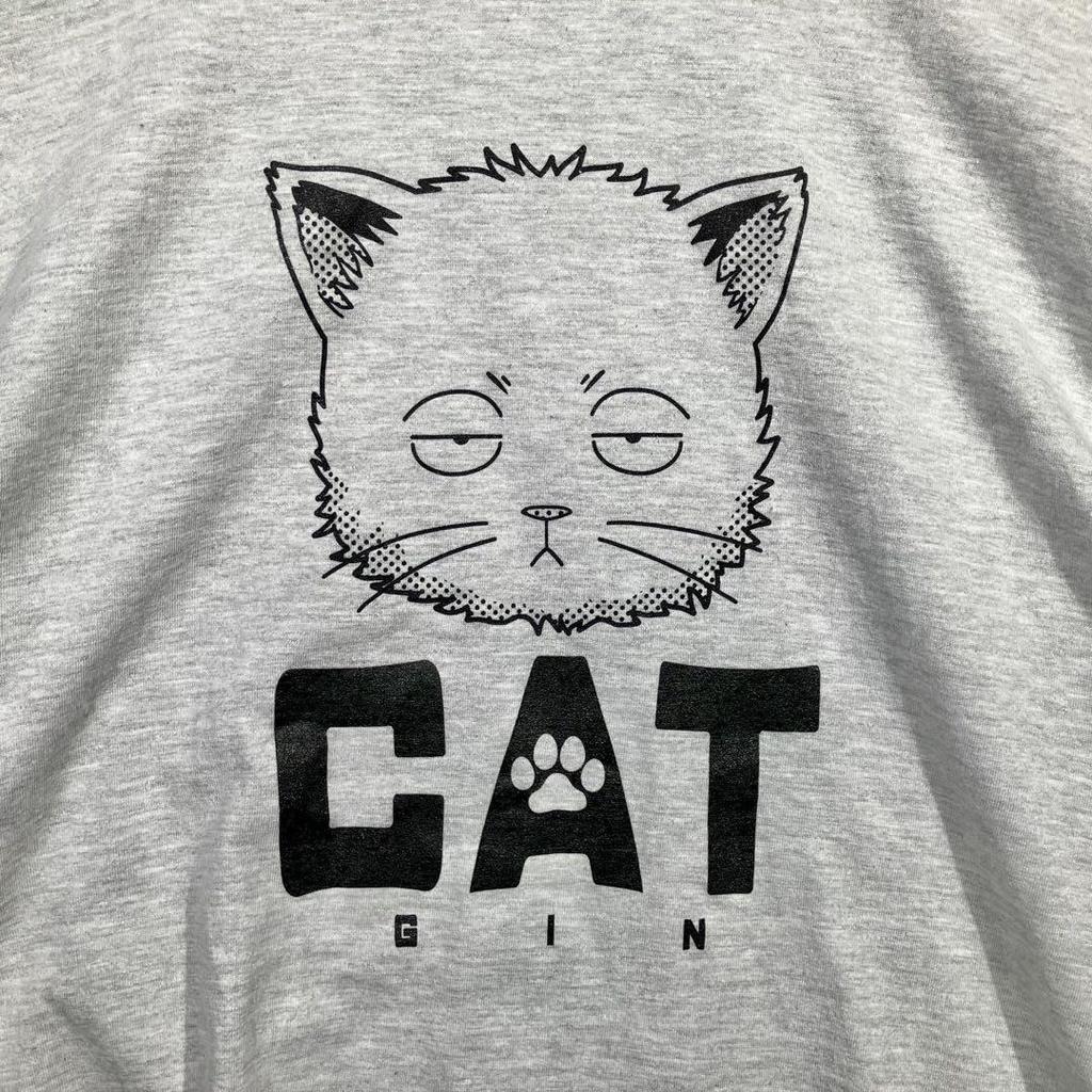 [USED] Rare COSPA Gintama T-shirt, Cat Character, XL, Anime, Gray
