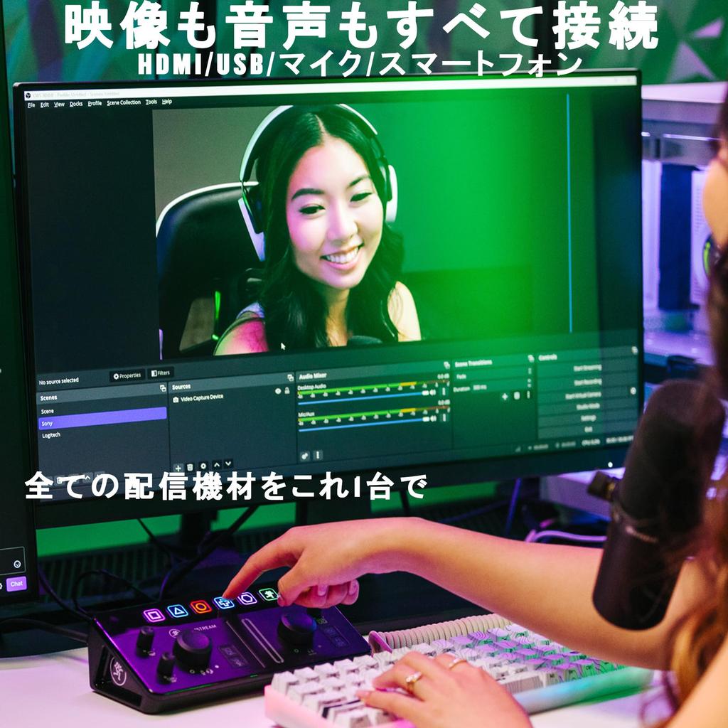 MACKIE Live capture interface with programmable control keys MainStream streaming/video