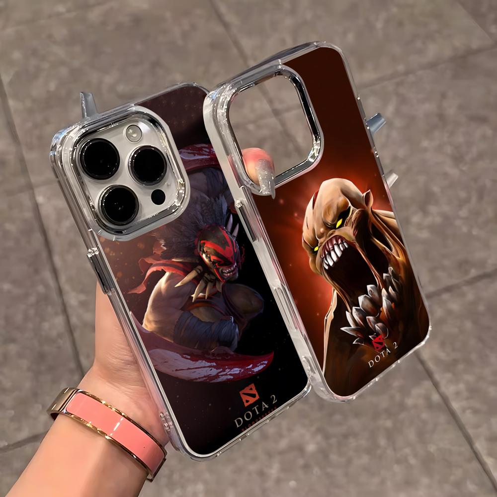 Game D-Dota 2 Phone Case For IPhone 17 Air 16 E 15 14 13 12 11 Plus Pro Max Electroplated Transparent Soft Shell