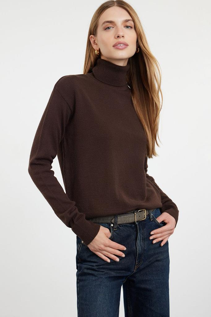 Women's Fashionable Stylish Sweater Black Wool Couple Wide Fit Turtleneck Knitwear Sweater