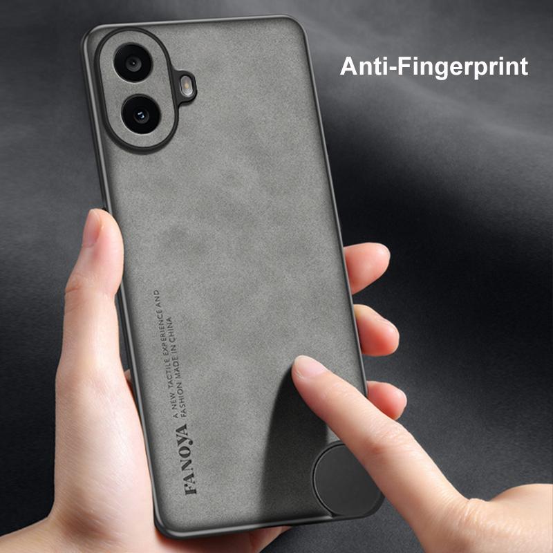For CMF Phone 1 Case Luxury PU Leather Phone Case For Nothing CMF Phone 1 Back Cover Matte Silicone Shockproof Full Protection