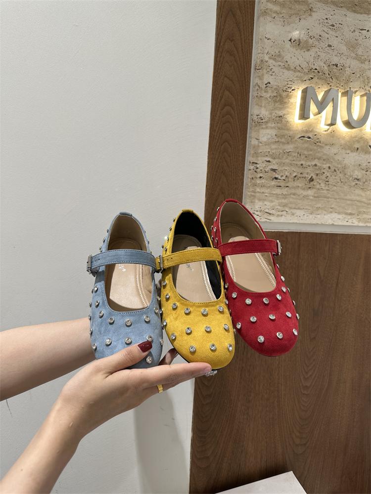 Fashion IPPEUM Ballet Flats For Women Round Toe Buckle 2025 New Fashion Ballerines Femme