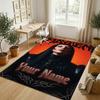Personalized Crystal Velvet Carpet,Lady Gaga Custom Printed Name, Plush Area Rug For Home Indoor Decor