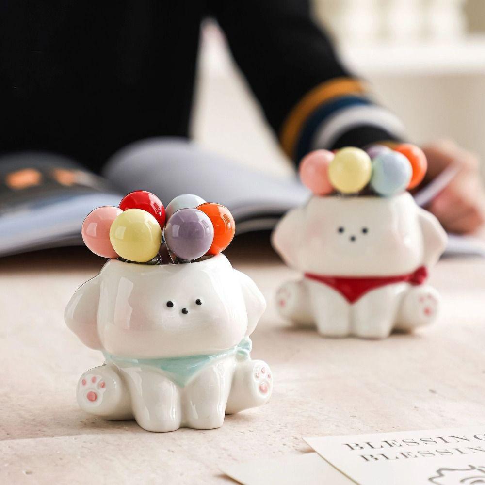 Storage Jar Dog Fruit Fork Set Cute Candy Fork Home Decoration Food Picks  Home Dessert