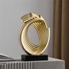 AEE4-Abstract Art Gold Statue Sculptures Home Decor Modern Resin Living Room Decor Decorations