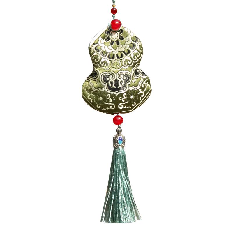 Chinese Dragon Boat Embroidered Gourd Sachet Air Freshener.