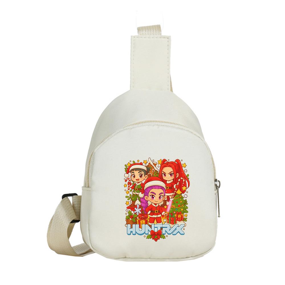 K-Pop Dämonenjäger Bedruckte Kawaii Brusttasche für Jungen Mädchen Umhängetasche Student Tragbar Crossbody-Tasche Brusttasche Weihnachten Kindergeschenk