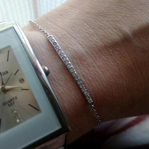

ZHOUYANG Top Quality ZYH126 Concise Crystal Rose Gold Color Bracelet Jewelry Austrian Crystals