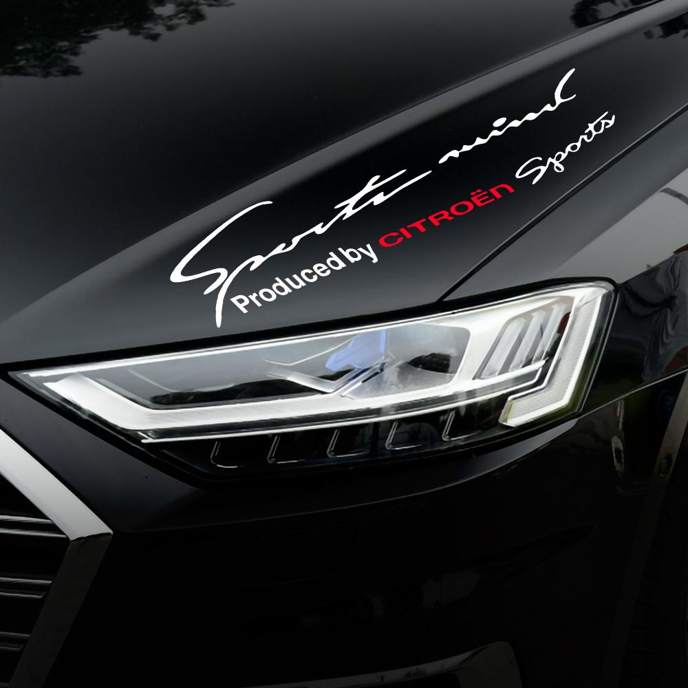 

1pc Sports Mind Decal Racing Car Hood Body Side Window Reflective Vinyl Trim Graphic Sticker For Citroen C1 C2 C3 C5 Accessories 1pc