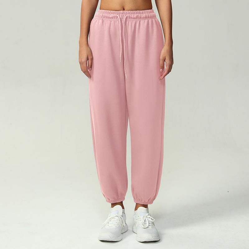 

Женские спортивные брюки с манжетами из мягкого воздушного слоя: Идеально для фитнеса на открытом воздухе, бега и ношения осенью/зимой Large