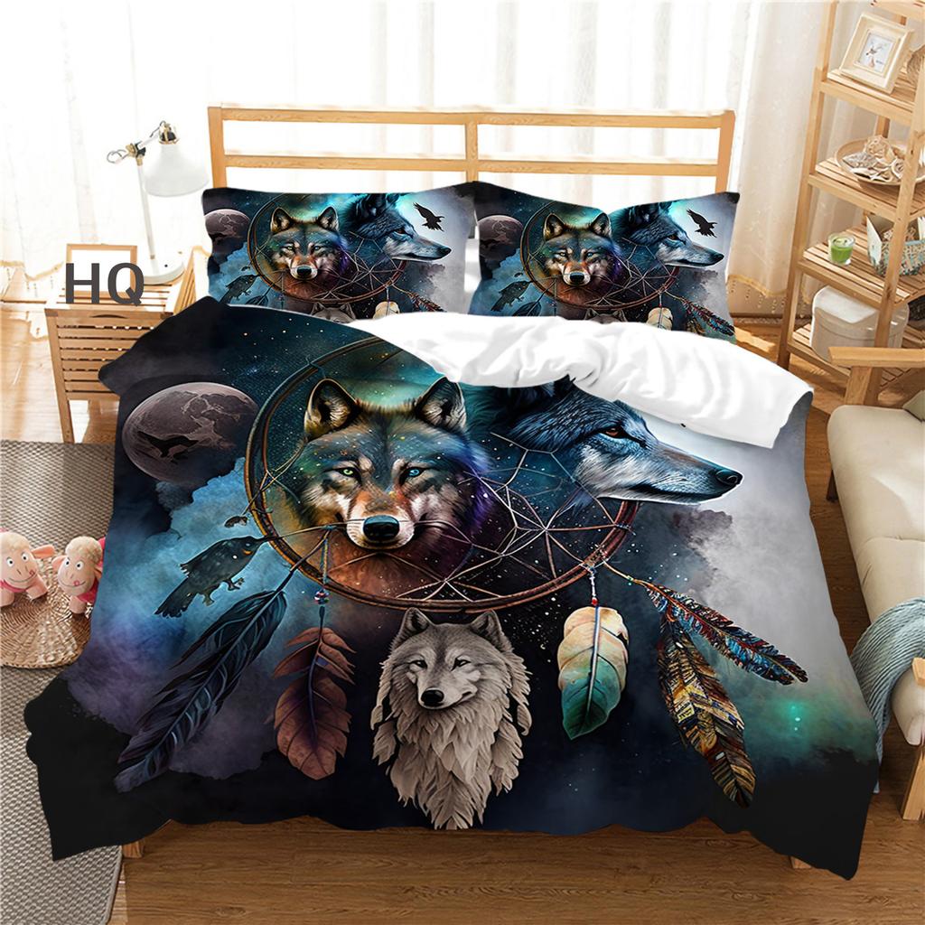 Dream Catcher Wolf Series Bedding Two Or Three-Piece Digital Set