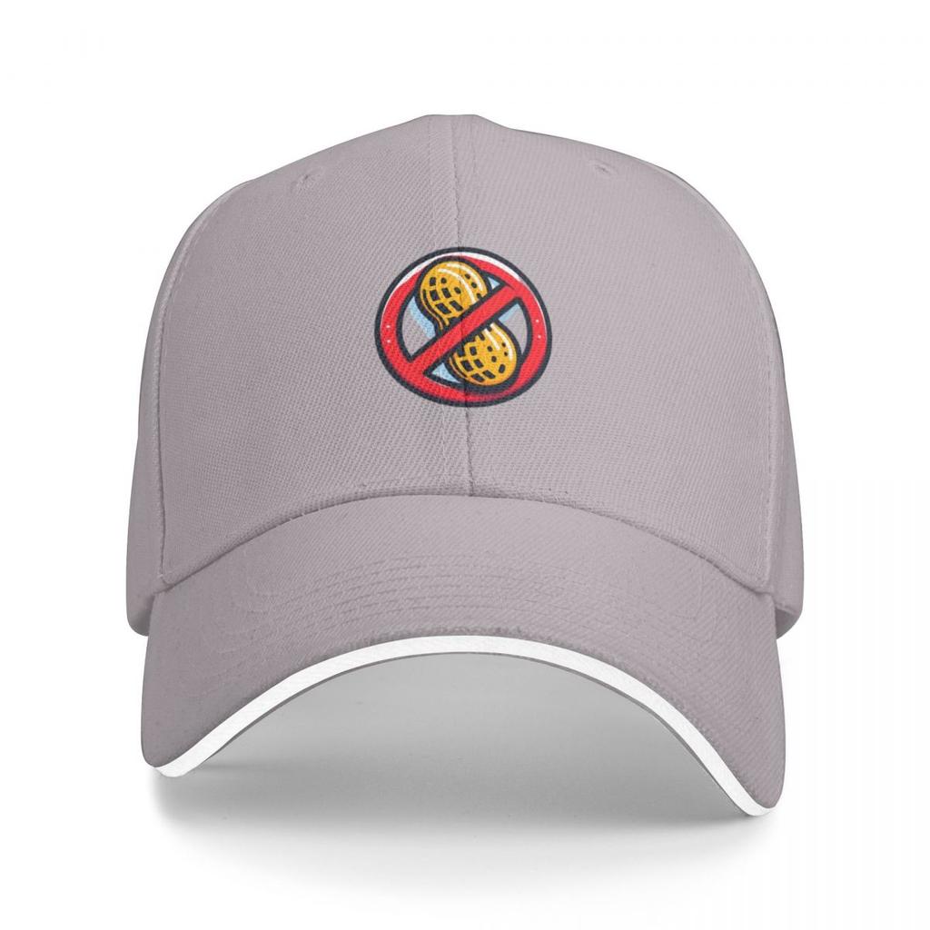 No Peanuts Allowed Sign Baseball Cap Luxury Man Hat Big Size Mens Big Size Hat Snapback Mens Womens