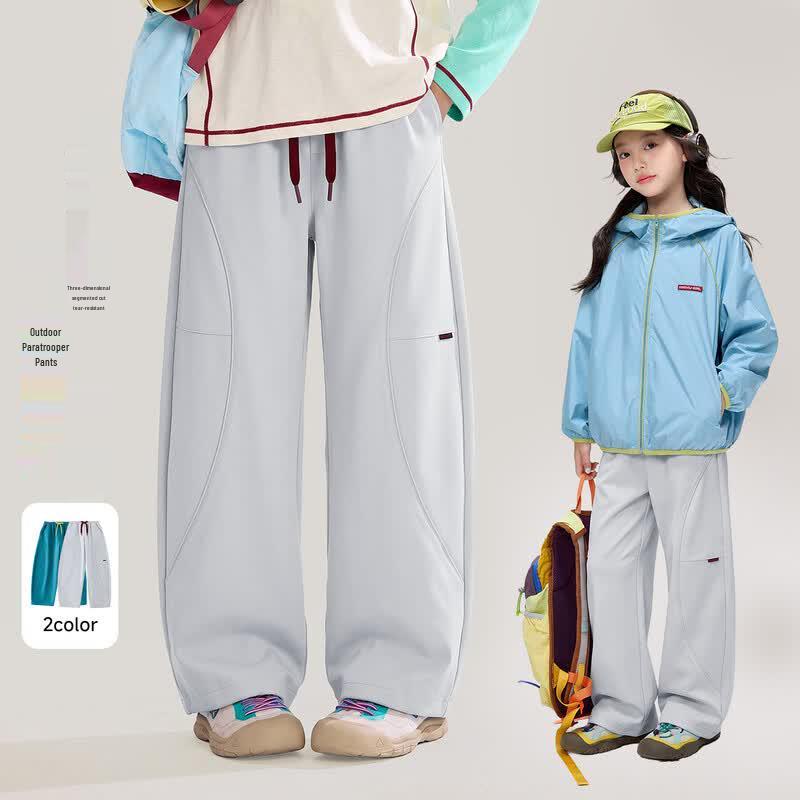 Girls' Casual Wide-Leg Outdoor Sports Pants