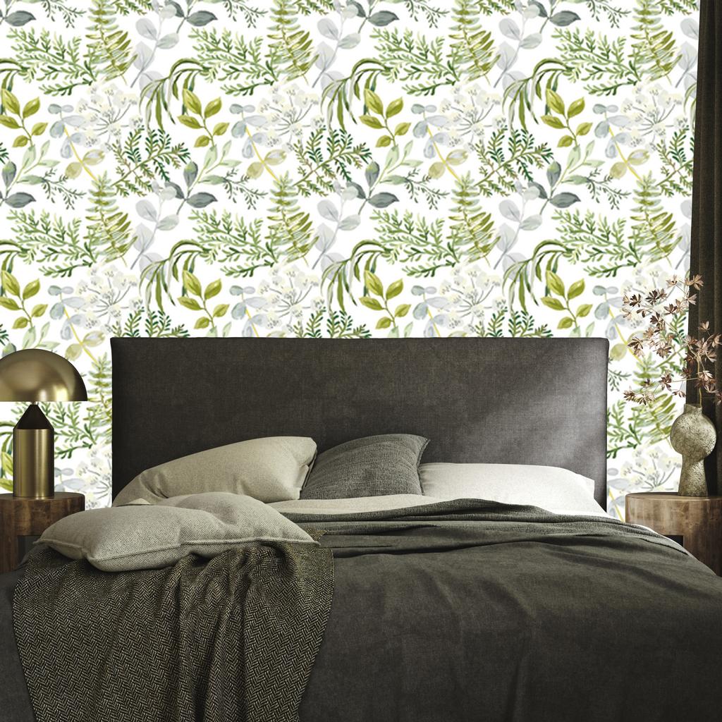 Painted Meadow Plants Wallpaper for Living Room and Bedroom 50x1000