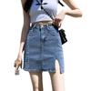 Damen High-Waist Denim Minirock - 2024 Sommer Schlankmachende A-Linie mit Elastischen Anti-Expositions-Shorts