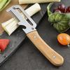 Vegetable Peeler With Wooden Handle Stainless Steel Blade Bottle Opener