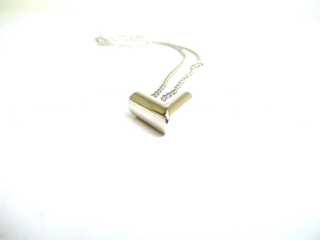 Authentische LOUIS VUITTON versilberte Essential V-Kette Halskette #a158 Generalüberholt