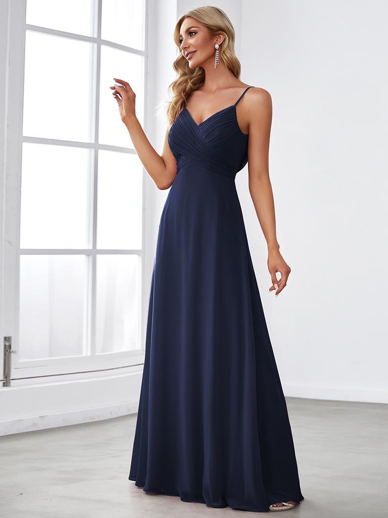 Ever-Pretty Women's Pleated Sweetheart Draped Back Floor-Length Bridesmaid Dress