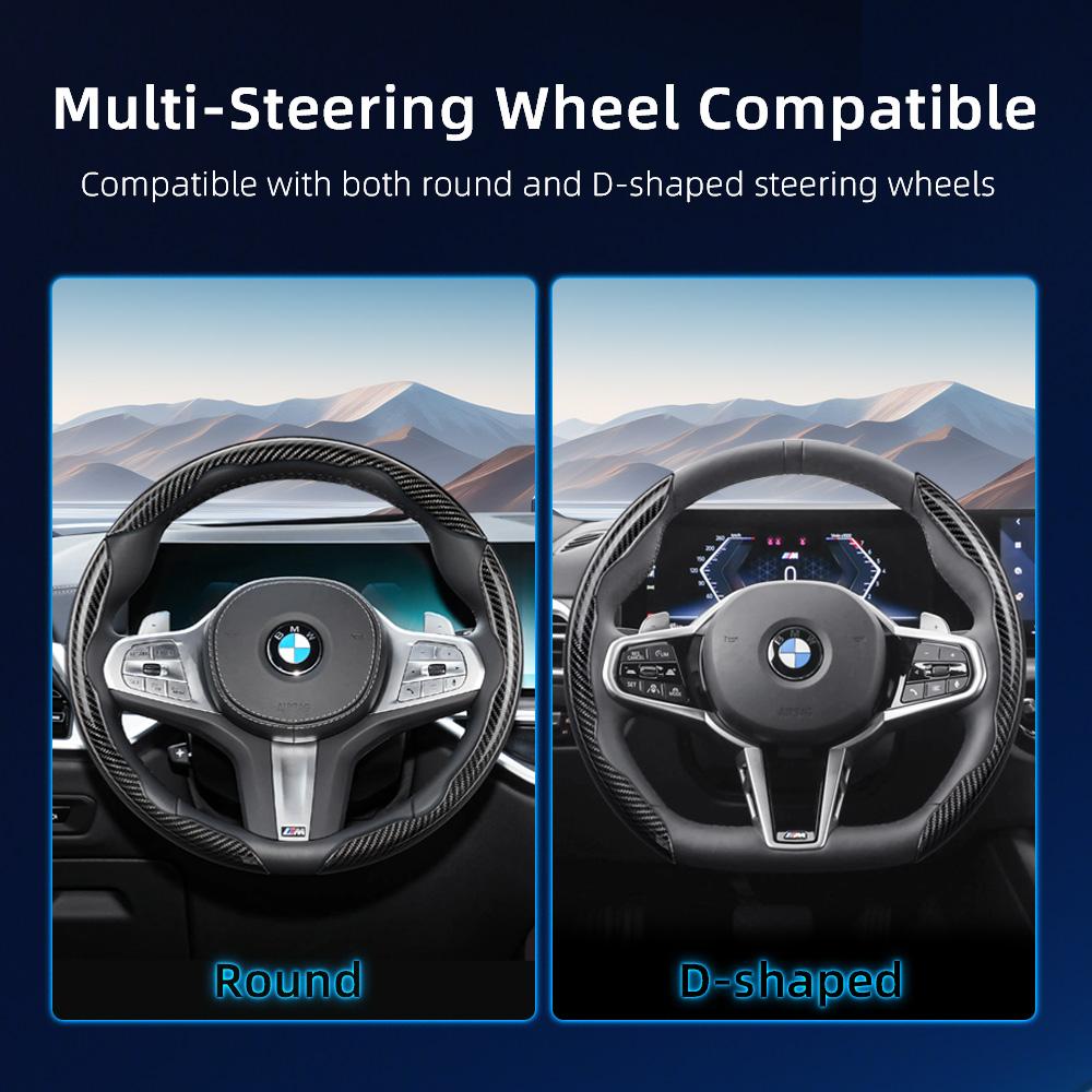 Suitable for BMW Carbon Fiber Texture Steering Wheel Cover X3 3 5 2 4 1 7 8 Series X1 X5 X2 X4 X6 X7 iX I4 I5 I7 Z4 XM  iX1 iX2