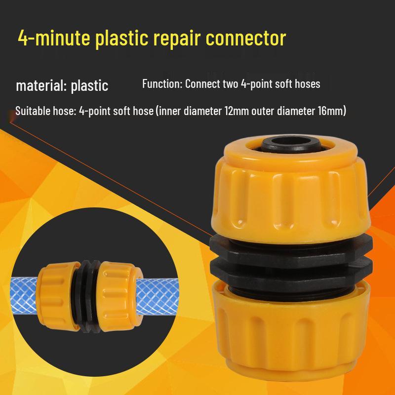 Four-Point Hose Extension Connector for Garden & Car Wash.