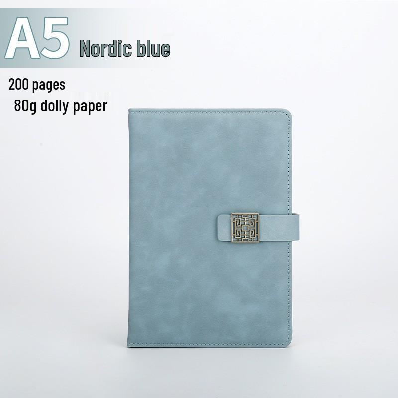 Custom Logo A5 Notebook with Buckle - Learning Planner, Office Business Stationery, Record Book, Gift Box