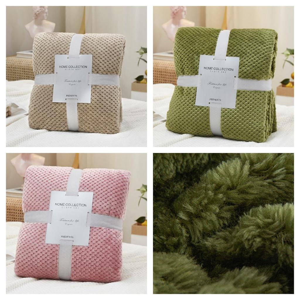 Super Soft Coral Fleece Blanket Skin-Friendly Material Hotel Throw Fluffy Blanket for Sofa Bedding Airplane