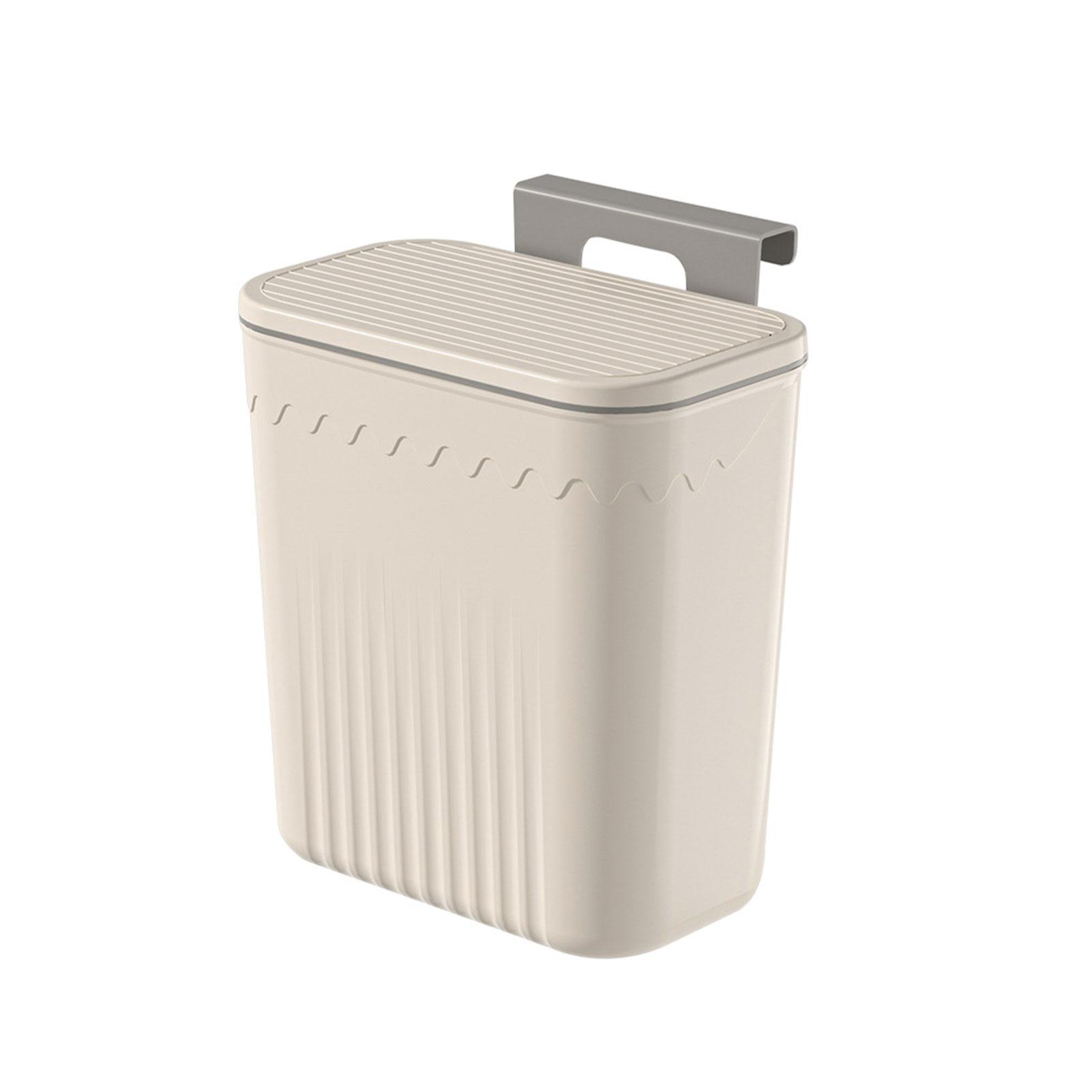 Настенный мусорный бак большой емкости с крышкой для хранения в кухонном шкафу, умное ведро, дверца шкафа, корзина для вторичной переработки  4L