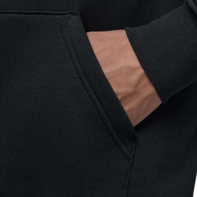 Jordan Solid Color Hooded Long Sleeve Sweatshirt Men Tops Black IQ6977-010