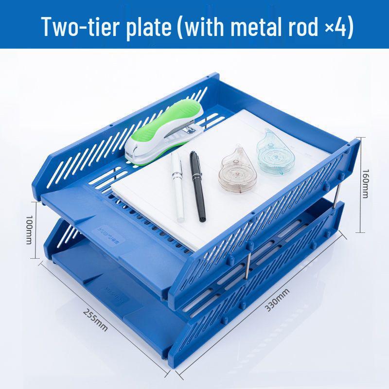 Mehrschichtiger Schreibtisch-Organizer: Aktenhalter & Bücherregal