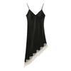 Summer New French Sexy Pure Desire Style Lace Texture Silk Satin Texture Thin Dress