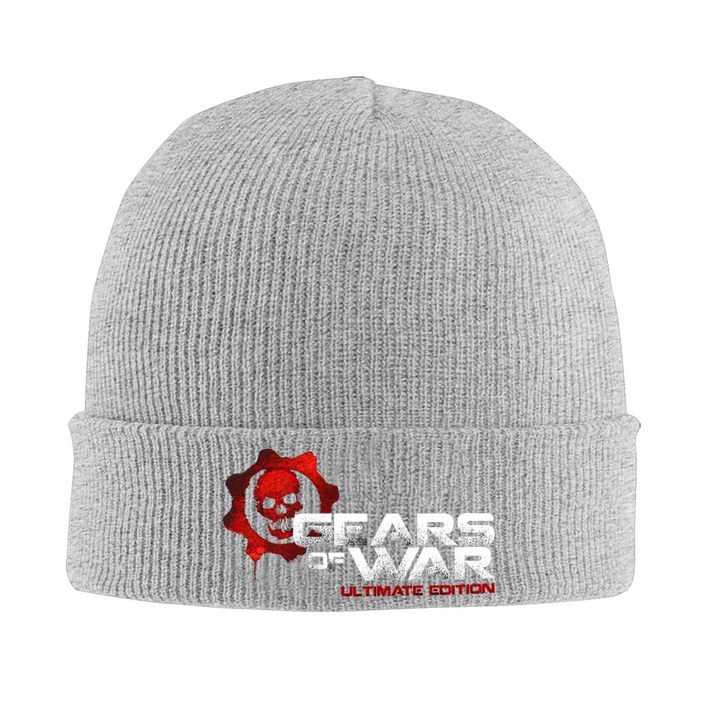 Skull In Cog Gear of War Ultimate Unisex Women Unisex Knitted Hat Beanie Pullover Cap Winter Thermal Warm Christmas Outdoor Cycling