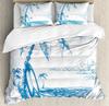 Tavola da Surf Morbida Durevole Qualità Copripiumino Colorato Surf Mare Modello Estate Viaggio Illustrazione Colori Retrò Decorativo Corallo Arancione Bambino Donna