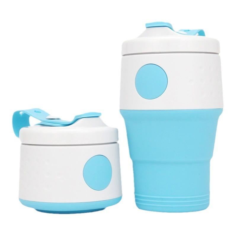 Outdoor Sports Adjustable Cup Silicone Folding Coffee Cup Cross-Border Amazon Water Cup Travel Tumbler Compressed Cup