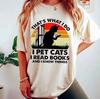 Hot Cats And Books Funny Unisex Unisex Tshirt Harajuku Print Fashion Short Sleeve Summer Casual Tshirt I Pet Cats I Read Books Top