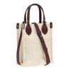 Gucci Letter Logo Printed Adjustable and Detachable Shoulder Strap, Polyurethane and Cotton and Linen, One-shoulder Crossbody Handbag, Women's Beige
