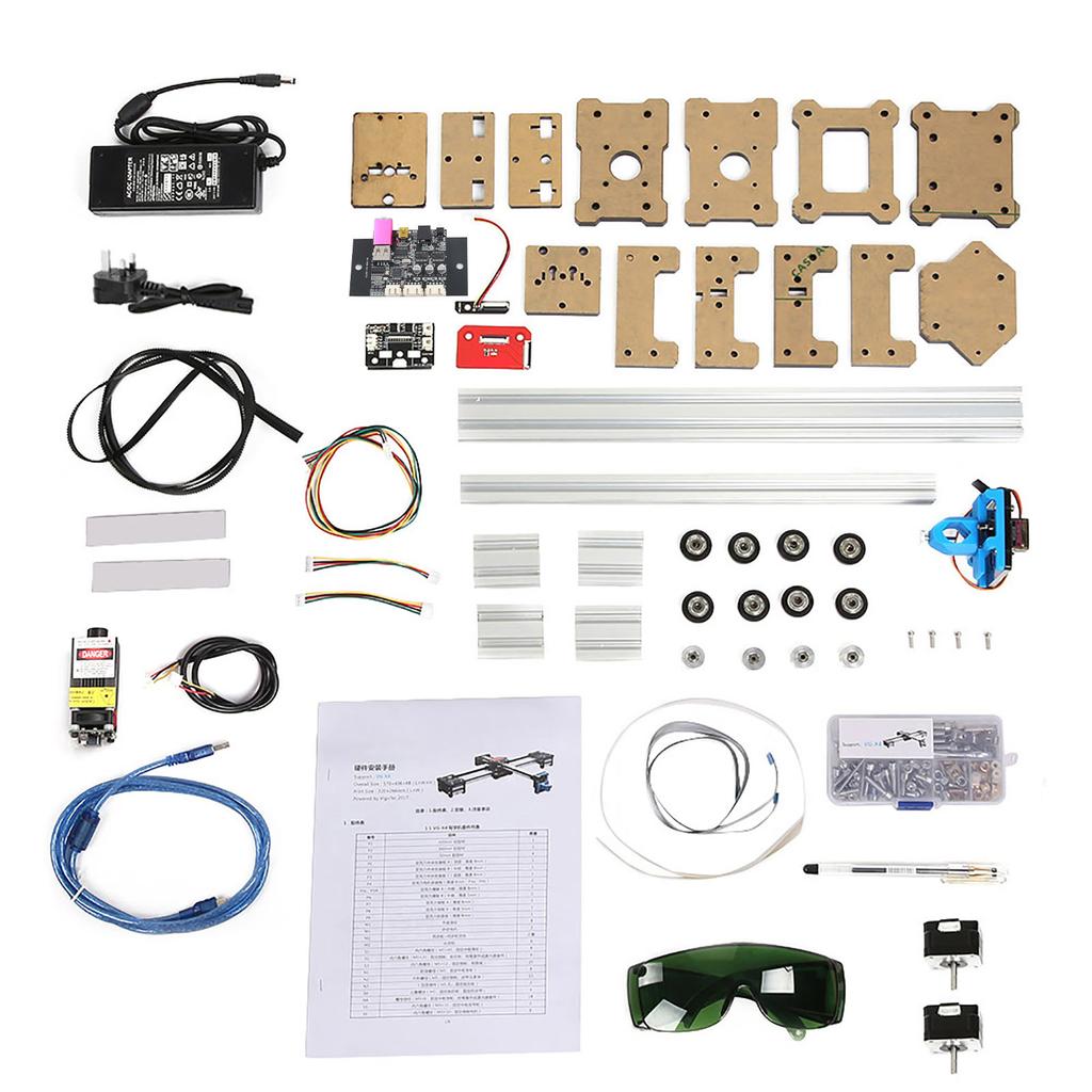 2 Axis CNC XY Plotter Pen Drawing Machine Robot with 0.5W Laser