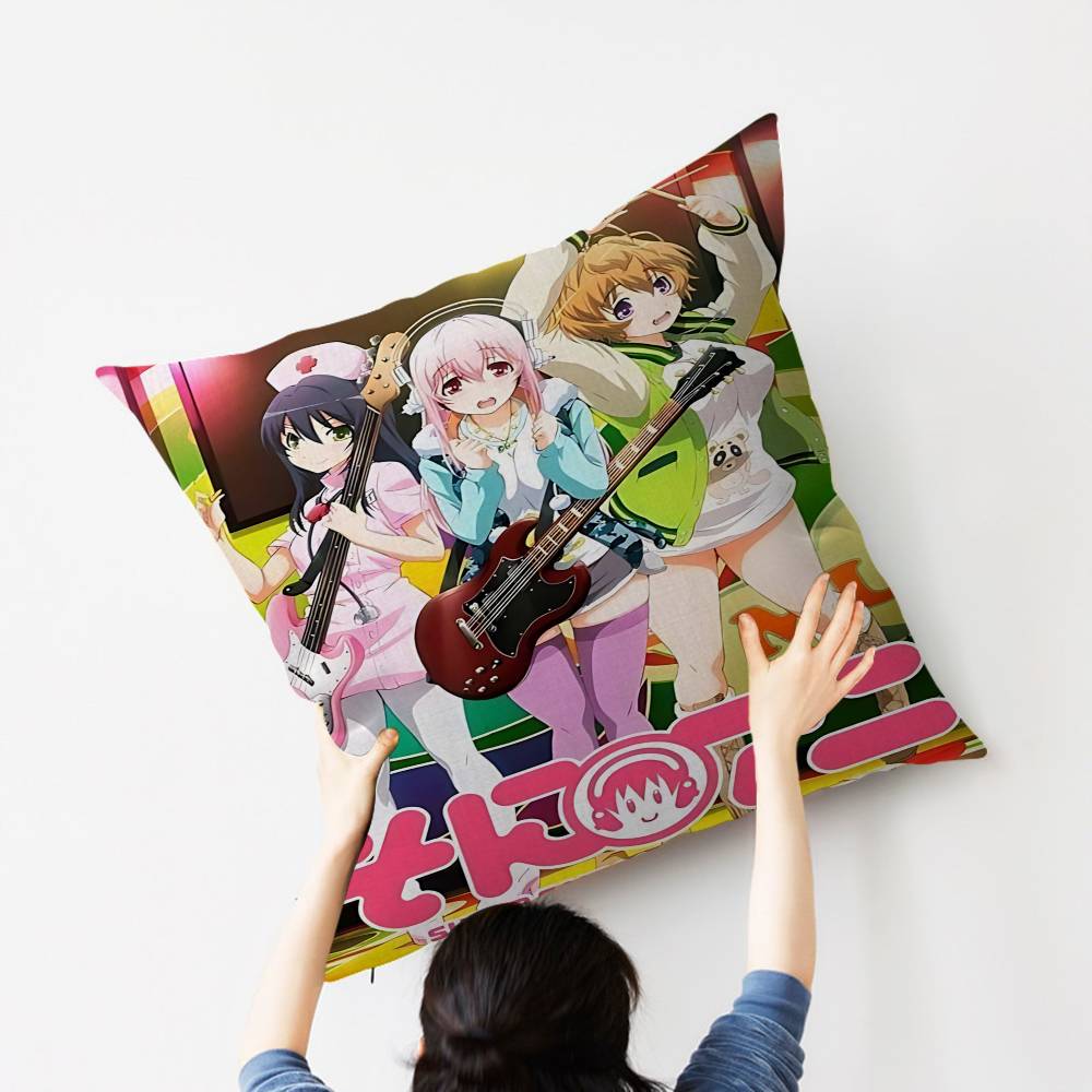 Beautiful Girl SUPERSONICO Pillow Anime Pillow Sofa Bed Head Pillow Cover Cushion Cover 45x45 cm Fashion