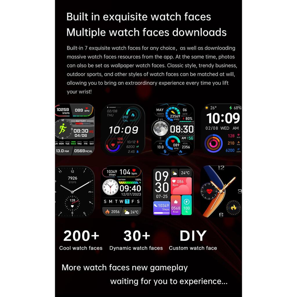 Smartwatch für Männer und Frauen, Geschenk, Voll-Touchscreen, Sport-Fitness-Uhren, Bluetooth-Anrufe, digitale Smartwatch