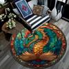 Dragon Round Area Rug,Carpet Rug for Living Room Bedroom Sofa Playroom Decor,Non-slip Floor Mat
