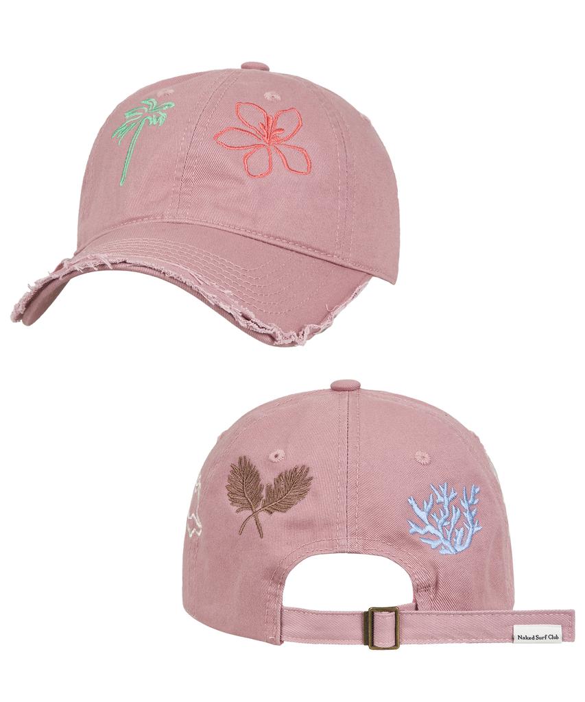NAKED SURF CLUB Aloha Washed Ball Cap (Pink)