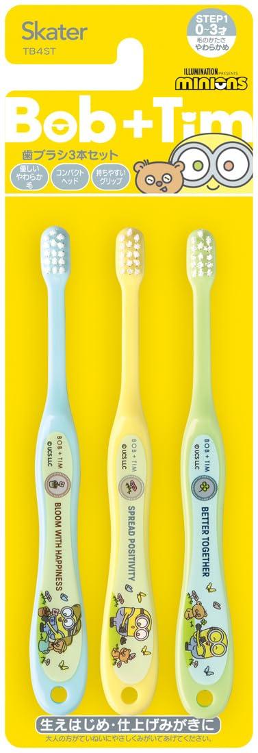 

Skater Toothbrush 15cm For Infants Years Soft 3 Pieces Toothbrush Minions 23 0-3 TB4ST-A