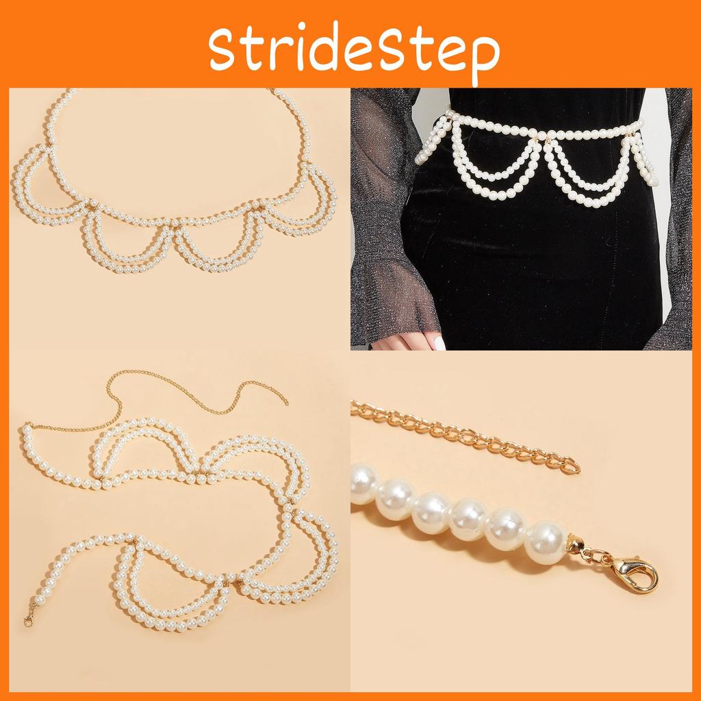 Summer Fashion Waist Jewelry With Faux Pearl And Tassel For Womens Outfits