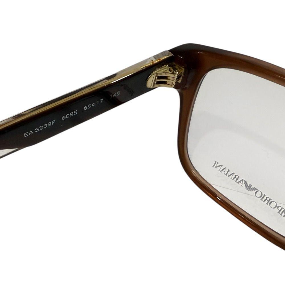 Used Good EMPORIO ARMANI Glasses EA3239F Brown Men's Old Clothes Used USED