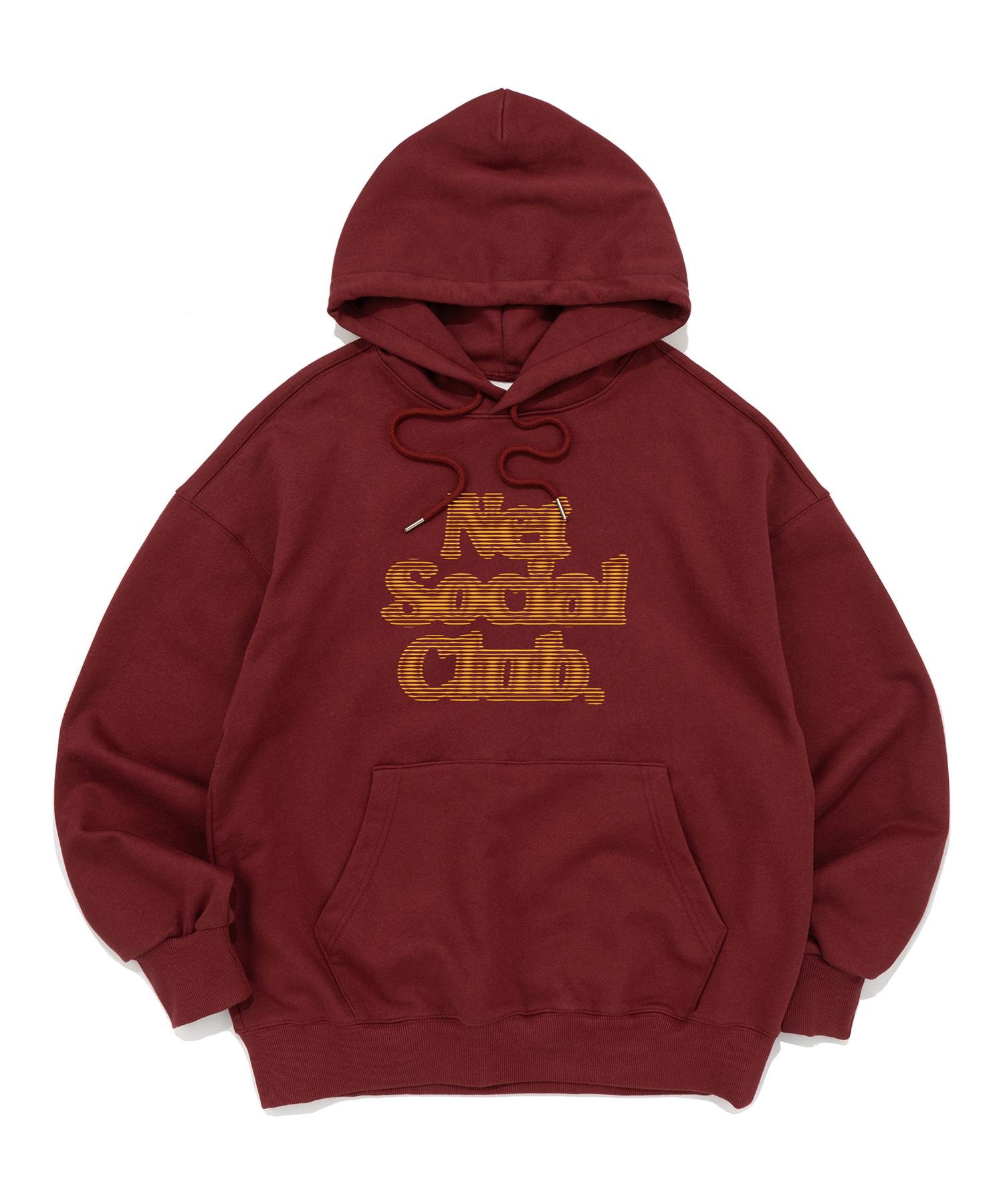Net Social Club Blur Logo Hood (Burgundy) Burgundy/S