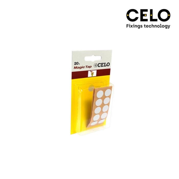 Cache-vis adhésifs - CELO - MTAP - Boite de 10 blisters - Diamètre 13 mm - PVC résistant à l'humidité