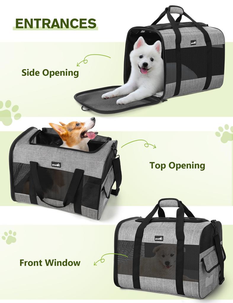 Pecute Cat Bag for Small and Small Foldable Backpack for Hospital Disaster and Includes Cat Bowl Carrier, Handbag/Shoulder Cats, Rabbits, Dogs,