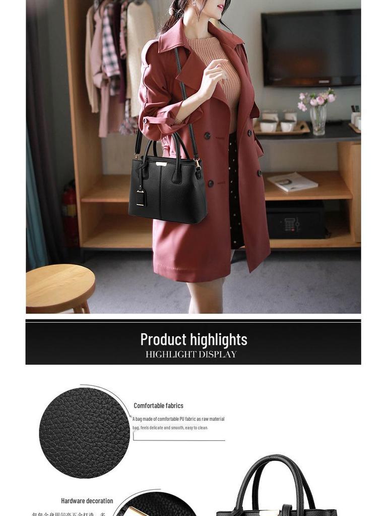 Damen Mode Handtasche mit Litschi-Muster - Europäischer & Amerikanischer Stil Umhängetasche/Schultertasche 2025