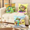 E-Ed Edd N Eddy Cushion Cover Silky Short Plush Double-Sided Printed Pillow Case For Sofa All Seasons Home Decor Gift